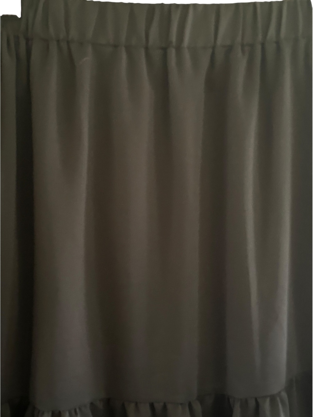 Black Tiered Maxi Skirt Lined Elastic Waist Pockets Women's Small - Picture 4 of 10